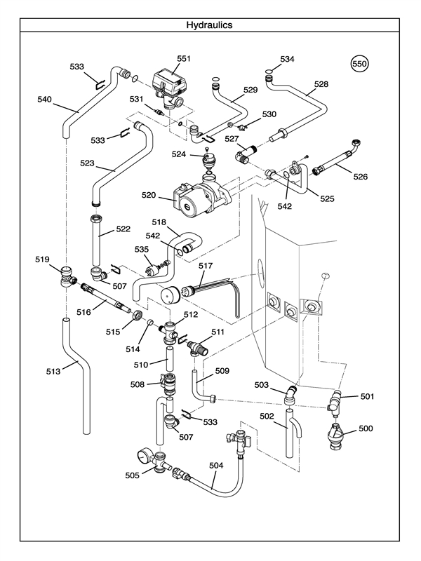 Exploded Diagram for HYDRAULICS