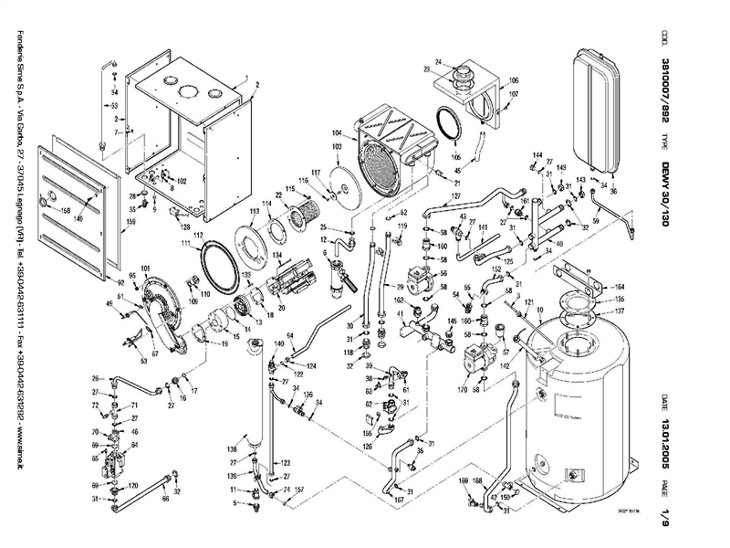 Exploded Diagram for BOILER ASSEMBLY