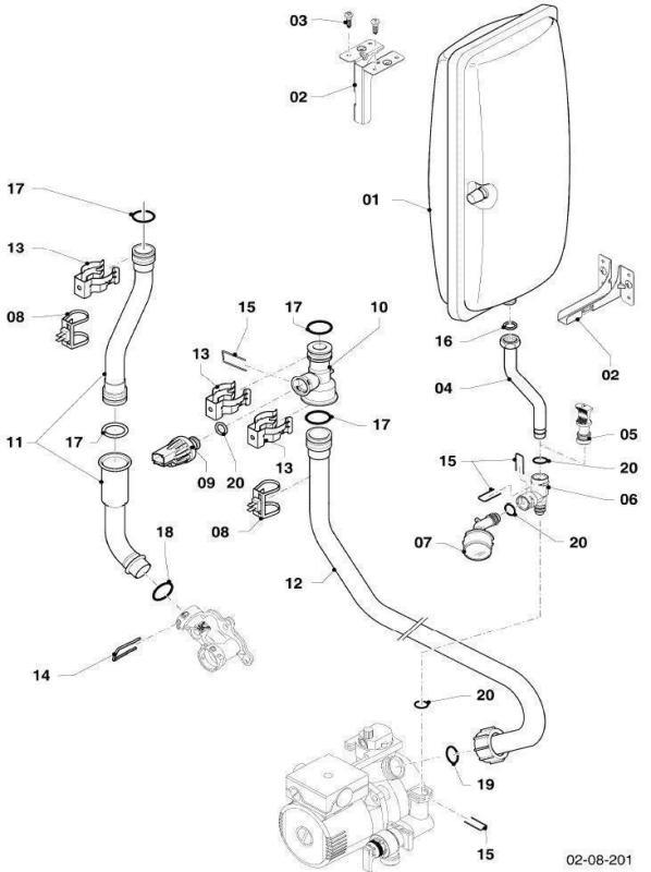 Exploded Diagram for HYDRAULIC PARTS
