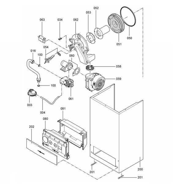 Exploded Diagram for FAN & CONTROL ASSEMBLY
