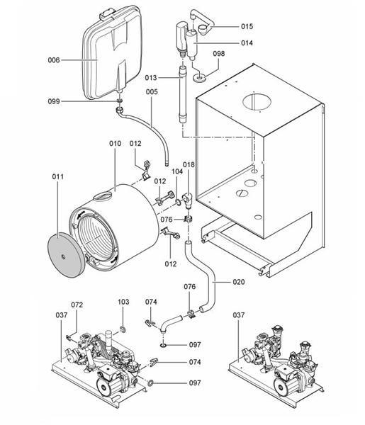 Exploded Diagram for WATER SECTION2