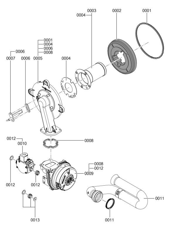 Exploded Diagram for BURNER ASSEMBLY SERIAL 7537906