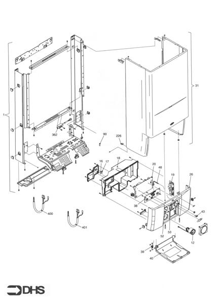 Exploded Diagram for PRESSURE SWITCH & PIPEWORK