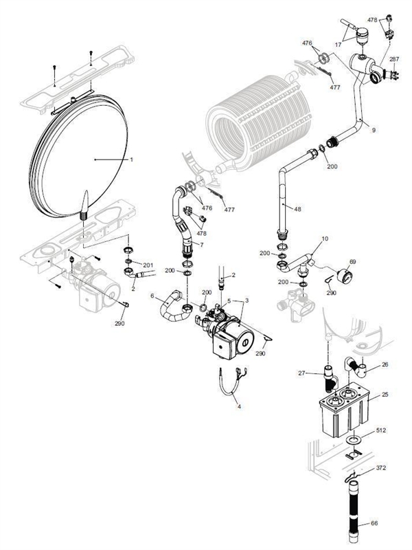 Exploded Diagram for EXPANSION VESSEL