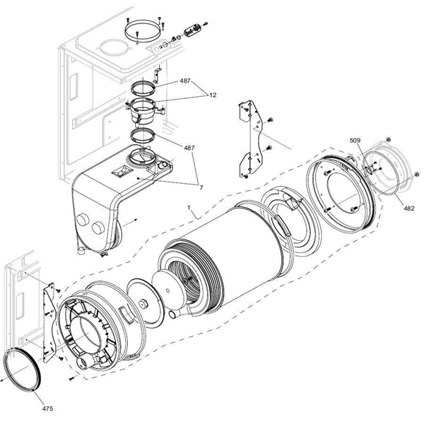 Exploded Diagram for HEAT EXCHANGER