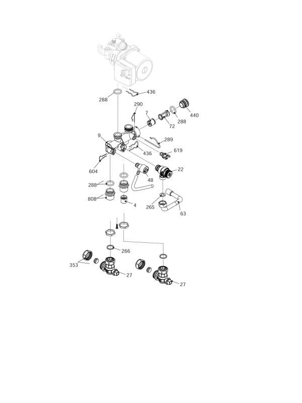 Exploded Diagram for HYDRAULIC COMPONENTS 1