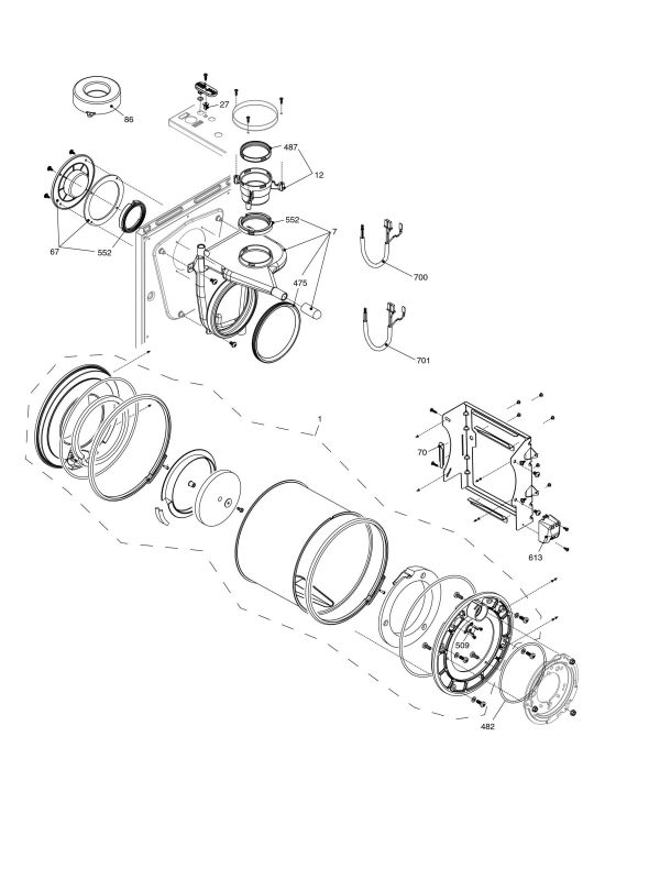 Exploded Diagram for COMBUSTION CHAMBER