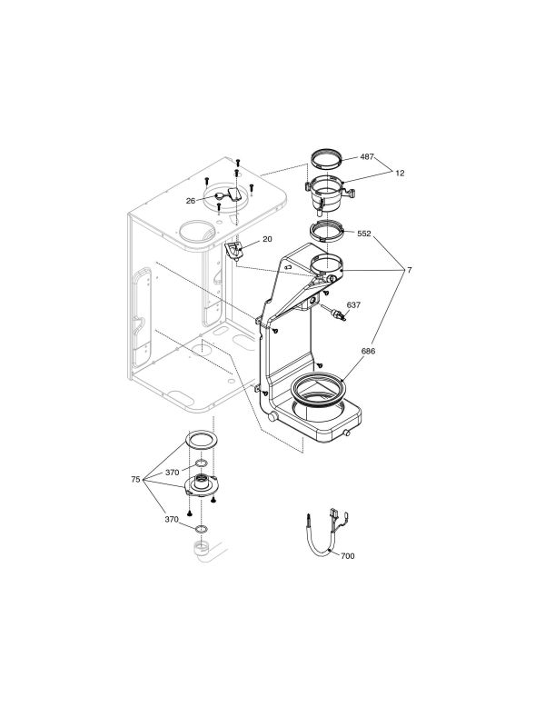 Exploded Diagram for COMBUSTION CHAMBER/FLUE DRAIN