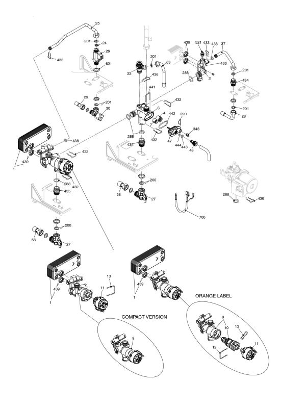 Exploded Diagram for HYDRAULIC COMPONENTS 1