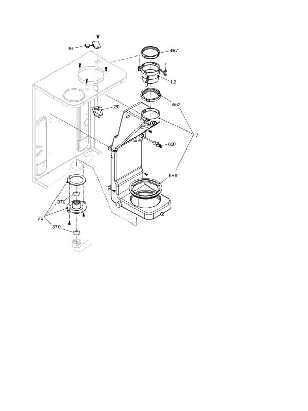 Exploded Diagram for COMBUSTION CHAMBER/FLUE DRAIN