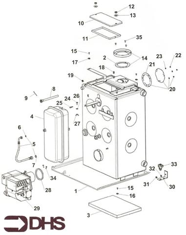 Exploded Diagram for HEAT EXCHANGER