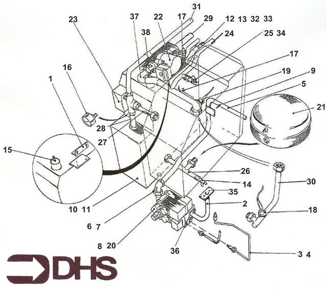 Exploded Diagram for PUMP & HYDRAULIC ASSY